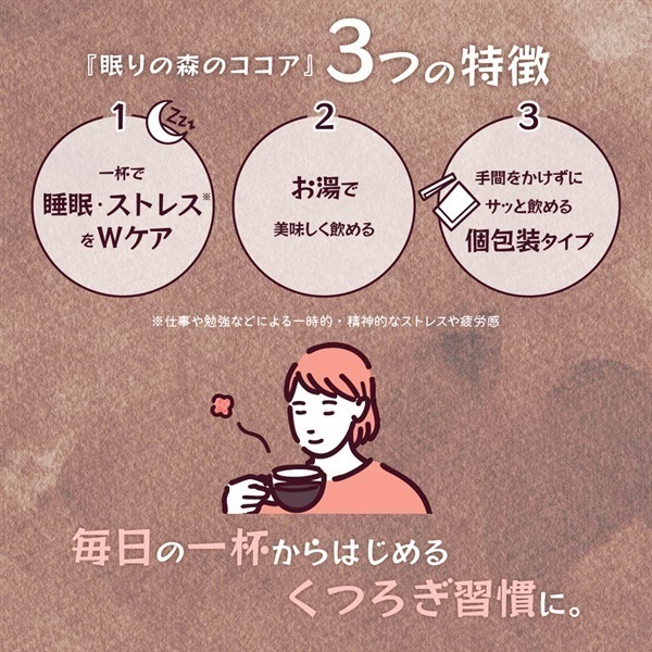 眠りの森のココア (機能性表示食品) 5包_